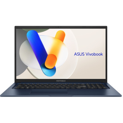 Ноутбук 17` Asus VivoBook 17 X1704VA-AU455 Blue 17` (1920x1080, IPS, 60Hz) , Intel Core 5-120U (10x1.4-5.0GHz), 16GB DDR4, SSD 512GB, Intel UHD, WiFi 6, Bluetooth 5.2, Web, 1xType-C/2xUSB 3.2/1xUSB2.0, HDMI, 50 Wh, DOS (90NB13X2-M003T0)