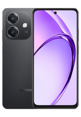 Смартфон Oppo A3, Sparkle Black, 6.67" (1604x720, 90 Гц, IPS), Snapdragon 6 4G Gen1, Adreno 610, 6Gb, 128Gb, 50Mp + 5Mp, WiFi, Bluetooth 5.0, NFC, Type-C, 5100 mAh (45 Вт), Android 14 (CPH2669)