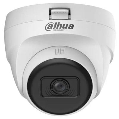 Камера HDCVI Dahua DH-HAC-T1A51P-U, White, 2880x1620, 5 Мп, f=2.8 мм CMOS, ІЧ підсвічування до 25 м, -40°C ~ +55°C