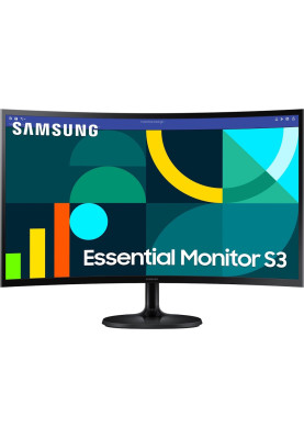 Монітор 27" Samsung S27D360, Black, WLED, VA, 1920x1080, 4 мс, 100 Гц, 250 кд/м², 3000:1, 178°/178°, HDMI/VGA, Vesa 75x75 (LS27D360GAIXCI)