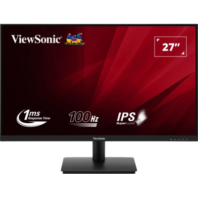 Монітор 27" ViewSonic VA270-H, Black, WLED, IPS, 1920x1080, 16:9, 100Hz, 1 мс, 250 кд/м2, 1000:1, 178°/178°, VGA/HDMI, Vesa 75x75
