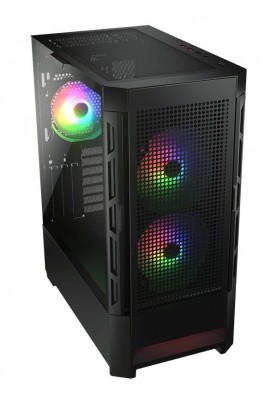 Корпус Cougar Airface Black, без БЖ, Midi Tower, Mini ITX / Micro ATX / ATX / EATX, USB 3.0 x2, USB 2.0 x1, 1 x 120-мм Fan, 386 x 230 x 491 мм