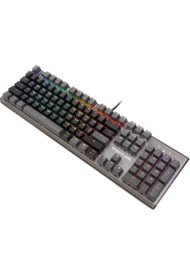Клавіатура A4Tech FS100 Stone Black "Fstyler", Black/Grey, USB, 10 режимів підсвічування, 1.8 м, UA/RU/US