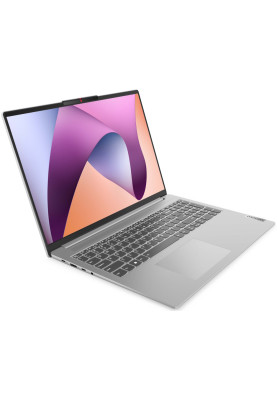 Ноутбук 16" Lenovo ideapadSlim 5 16ABR8 (82XG009HRA) Grey 16" (1920x1200, IPS, 60Hz), AMD Ryzen 5 7430U(6x2,3-4,3GHz), 16Gb DDR4, SSD 512Gb, AMD Radeon, Web, Wi-Fi 6, BT 5.2, 2xType-C/2xUSB3.2, HDMI, 75.4Wh, noOS (пошкоджено упаковку)
