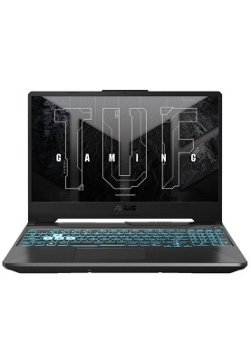 Ноутбук 15" Asus TUF Gaming A15 FA506NFR-HN081 Black 15.6" (1920x1080, IPS, 144Hz), AMD Ryzen 7 7435HS(8x3.1-4.5GHz), 16GB DDR5, SSD 512GB, nVidia RTX 2050 4GB, Web, LAN, Wi-Fi 6, BT 5.2, 1xType-C/3xUSB3.2, HDMI, 48Wh, DOS (90NR0JU7-M00530)