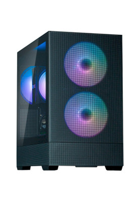 Корпус Zalman P30 AIR, Black, Mini Tower, без БЖ, для Micro ATX / Mini ITX, 1xType-C / 1xUSB 3.0, макс. CPU - 181 мм / VGA - 392 мм, 3x140 мм ARGB, бічна панель із загартованого скла