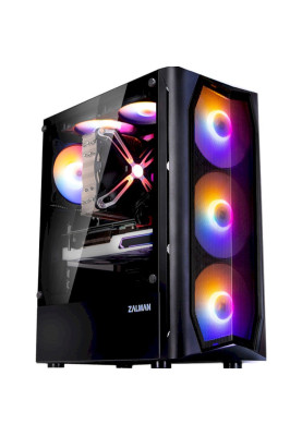 Корпус Zalman N4 (Rev.1), Black, Mid Tower, без БЖ, для ATX / Micro ATX / Mini ITX, 1xUSB 3.0 / 2xUSB 2.0, макс. CPU - 163 мм / VGA - 315 мм, 3x140 мм RGB / 3x120 мм RGB, бічна панель із загартованого скла