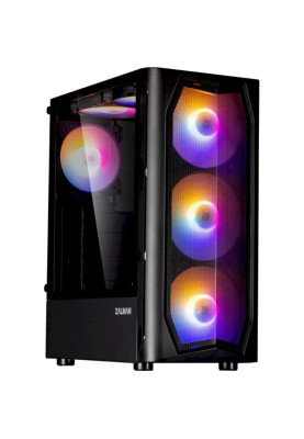 Корпус Zalman N4 (Rev.1), Black, Mid Tower, без БЖ, для ATX / Micro ATX / Mini ITX, 1xUSB 3.0 / 2xUSB 2.0, макс. CPU - 163 мм / VGA - 315 мм, 3x140 мм RGB / 3x120 мм RGB, бічна панель із загартованого скла