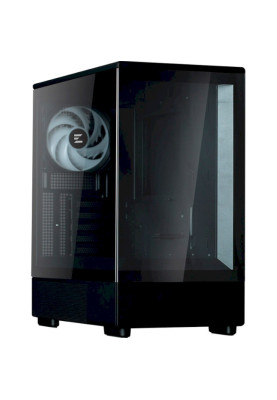Корпус Zalman P10, Black, Mini Tower, без БЖ, для Micro ATX / Mini ITX, 1xType-C / 1xUSB 3.0, макс. CPU - 173 мм / VGA - 384 мм, 1x120 мм ARGB, бічна та передня панель із загартованого скла