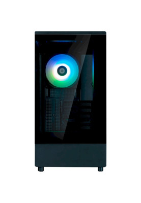 Корпус Zalman P10, Black, Mini Tower, без БЖ, для Micro ATX / Mini ITX, 1xType-C / 1xUSB 3.0, макс. CPU - 173 мм / VGA - 384 мм, 1x120 мм ARGB, бічна та передня панель із загартованого скла