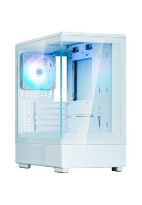 Корпус Zalman P10, White, Mini Tower, без БЖ, для Micro ATX / Mini ITX, 1xType-C / 1xUSB 3.0, макс. CPU - 173 мм / VGA - 384 мм, 1x120 мм ARGB, бічна та передня панель із загартованого скла
