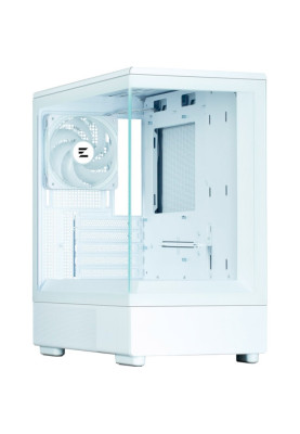 Корпус Zalman P10, White, Mini Tower, без БЖ, для Micro ATX / Mini ITX, 1xType-C / 1xUSB 3.0, макс. CPU - 173 мм / VGA - 384 мм, 1x120 мм ARGB, бічна та передня панель із загартованого скла