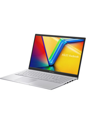 Ноутбук 15" Asus VivoBook 15 X1504ZA-BQ606 Silver 15.6" (1920x1080, IPS, 60Hz) , Intel Core i3-1215U (6x1.2-4.4GHz), 8GB DDR4, SSD 512GB, Intel UHD Graphics, WiFi 6E, Bluetooth 5.3, Web, 1xType-C/2xUSB 3.2/1xUSB2.0, HDMI, 42 Wh, DOS