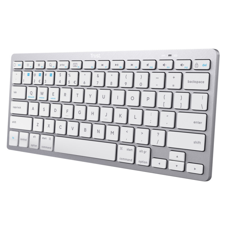 Клавіатура бездротова Trust, Silver, Bluetooth, 2xAAA (25486)