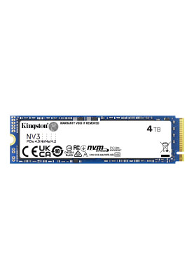 Твердотільний накопичувач SSD 4Tb, Kingston NV3, PCI-E 4.0 x4, M.2 2280, 3D TLC, 6000/5000 МБ/с (SNV3S/4000G)