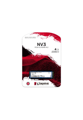Твердотільний накопичувач SSD 4Tb, Kingston NV3, PCI-E 4.0 x4, M.2 2280, 3D TLC, 6000/5000 МБ/с (SNV3S/4000G)