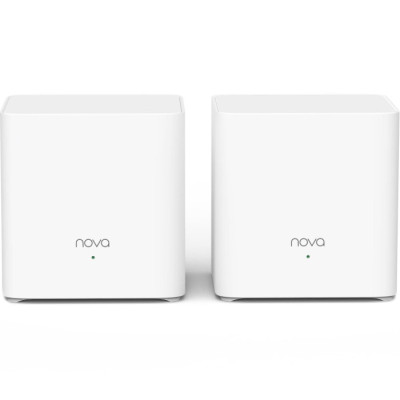Бездротова система Wi-Fi Tenda MX3 NOVA AX1500, White (2-pack), 2.4GHz/5GHz, Wi-Fi 6 (802.11ax), до 1500 Mb/s, LANx2, 2 внутрішніх антени (MX3-KIT-2)