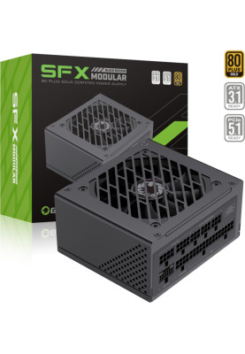 Блок живлення 650 Вт, GameMax GS-650G, Black, SFX, модульний, 80+ Gold, Active PFC, 9.2 см, 3xMolex / 4xSATA / 3x2+6-pin / 1x4+4-pin / 1x20+4-pin, захист OVP / UVP / OCP / OTP / OPP / SCP
