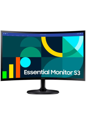 Монітор вигнутий 24" Samsung S24D360G, Black, WLED, VA, 1920x1080, 16:9, 4 мс, 250 кд/м², 3000:1, 1800R, 178°/178°, HDMI/VGA, 2xUSB 2.0, Vesa 75x75, (LS24D360GAIXCI)