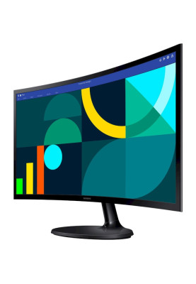 Монітор вигнутий 24" Samsung S24D360G, Black, WLED, VA, 1920x1080, 16:9, 4 мс, 250 кд/м², 3000:1, 1800R, 178°/178°, HDMI/VGA, 2xUSB 2.0, Vesa 75x75, (LS24D360GAIXCI)