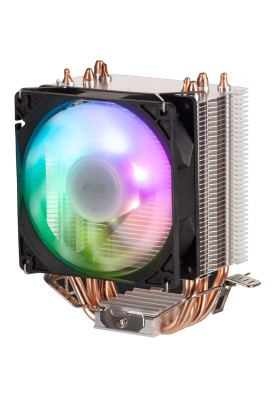 Кулер для процесора 2E Gaming Air Cool AC90D4 ARGB, алюміній, мідні теплові трубки, 1x90 мм ARGB, для Intel 1700/1366/1200/115x, AMD AM5/AM4, до 130 Вт (2E-AC90D4-ARGB)