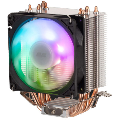 Кулер для процесора 2E Gaming Air Cool AC90D4 ARGB, алюміній, мідні теплові трубки, 1x90 мм ARGB, для Intel 1700/1366/1200/115x, AMD AM5/AM4, до 130 Вт (2E-AC90D4-ARGB)