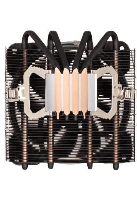 Кулер для процесора 2E Gaming Air Cool AC120T4 ARGB, Black, алюміній, мідні теплові трубки, 1x120 мм ARGB, для Intel 1700/1366/1200/115x, AMD AM5/AM4, до 130 Вт (2E-AC120T4-ARGB)