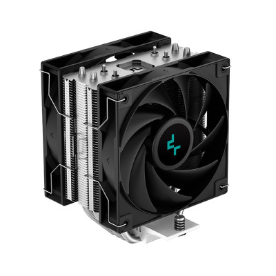 Кулер для процесора Deepcool AG400 PLUS, алюміній/мідь, 2x120 мм, для Intel 1851/1700/1200/115x, AMD AM5/AM4, до 220 Вт, висота 150 мм (R-AG400-BKNNMD-G)