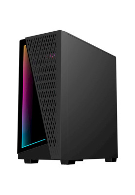 Корпус GameMax Prism, Black, без БЖ, Mid Tower, для ATX / MicroATX / Mini-ITX, 2xUSB 2.0 / 1xUSB 3.0, макс. CPU - 165 мм / VGA - 320 мм, 3x120 мм (PRISM)