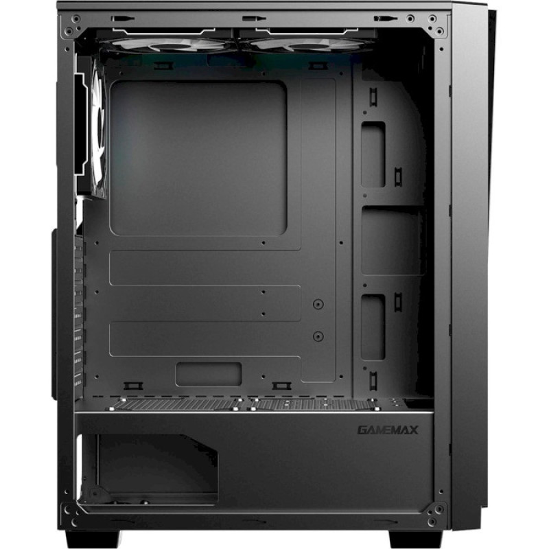 Корпус GameMax Prism, Black, без БЖ, Mid Tower, для ATX / MicroATX / Mini-ITX, 2xUSB 2.0 / 1xUSB 3.0, макс. CPU - 165 мм / VGA - 320 мм, 3x120 мм (PRISM)