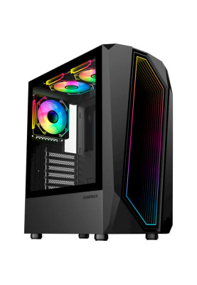 Корпус GameMax Time Bandit, Black, без БЖ, Mid Tower, для ATX / MicroATX / Mini-ITX, 2xUSB 2.0 / 1xUSB 3.0, макс. CPU - 170 мм / VGA - 330 мм, 2x140 мм (Time Bandit)