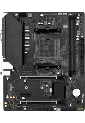 Мат.плата AM4 (B550) Maxsun Terminator B550M, B550, 2xDDR4, Int.Video(CPU), 4xSATA3, 1xM.2, PCI-E 16x 4.0, PCI-E 16x 3.0, PCI-E 1x 3.0, ALC897, RTL8111H, 2xUSB3.2/4xUSB2.0, VGA/HDMI, Micro ATX (MS-Terminator B550M)