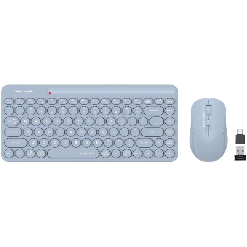 Комплект бездротовий A4Tech Fstyler FG3200 Air2 (Blue), Bluetooth / USB/Radio (USB)