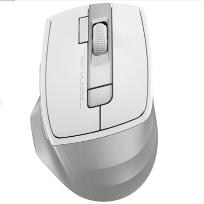 Миша A4Tech Fstyler FB45CS Air2 (Silver White), BT+RF (Combo), Bluetooth / 2.4 GHz / USB, 2000 dpi, кнопки 7 шт., підключення бездротове