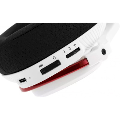 Навушники A4Tech Bloody MR720 (Naraka), White/Black, Bluetooth, 2.4 ГГц, Mini jack, підсвічування RGB, висувний мікрофон, чутливість навушників 105 дБ, довжина кабелю 1,5 м, радіус дії до 12 м, час роботи до 65 год