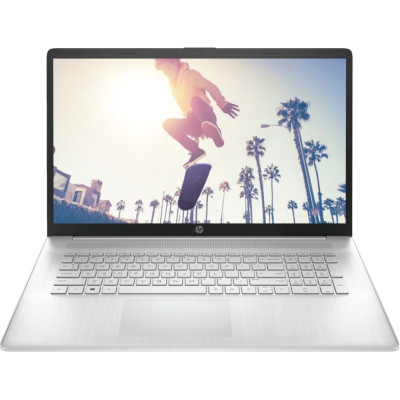 Ноутбук 17" HP 17-cp2023ua (AR8J9EA) Silver 17,3", (1920x1080, IPS, 60Hz), AMD Ryzen 3 7320U (4x2.4-4.1 GHz), 8Gb LPDDR5, 512Gb NVMe, AMD Radeon 610M, WiFi 5, Bluetooth 4.2, Web, 1xType-C / 2xUSB 3.0, HDMI, 41 Wh, DOS
