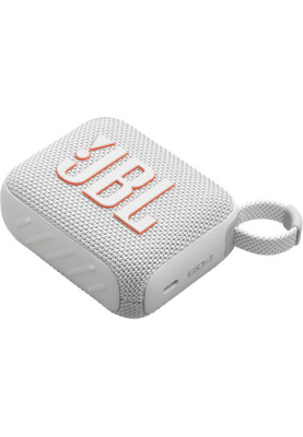Колонка портативна 1.0 JBL Go 4 White, (JBLGO4WHT), 2.0-канальний звук, 4.2 Вт, USB, Bluetooth