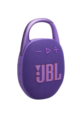 Колонка портативна 1.0 JBL Clip 5 Purple, 2.0-канальний звук, 7 Вт, USB, Bluetooth