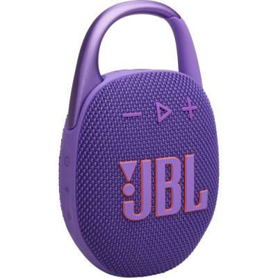 Колонка портативна 1.0 JBL Clip 5 Purple, 2.0-канальний звук, 7 Вт, USB, Bluetooth
