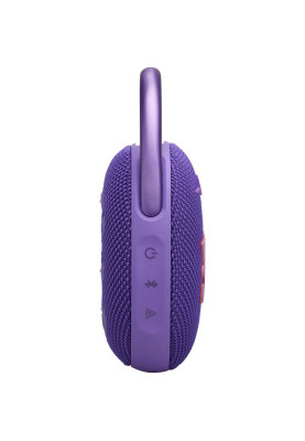 Колонка портативна 1.0 JBL Clip 5 Purple, 2.0-канальний звук, 7 Вт, USB, Bluetooth