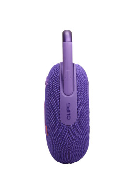 Колонка портативна 1.0 JBL Clip 5 Purple, 2.0-канальний звук, 7 Вт, USB, Bluetooth
