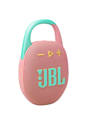 Колонка портативна 1.0 JBL Clip 5 Pink, 1.0-канальний звук, 7 Вт, USB, Bluetooth
