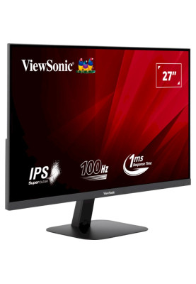 Монітор 27" ViewSonic VA2708-2K-HD, Black, WLED, IPS, 2560x1440 (16:9), 1 мс, 100 Гц, 250 кд/м², 1000:1, 178°/178°, 2xHDMI/DP, VESA 75x75 мм
