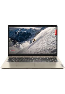 Ноутбук 15" Lenovo ideapad 1 15ALC7 (82R400WBRA) Sand 15.6" (1920x1080, IPS, 60Hz), AMD Ryzen 5 5625U(6x2.3-4.3GHz), 16Gb DDR4, SSD 512Gb, AMD Radeon, Web, Wi-Fi 6, BT 5.2, 1xType-C/1xUSB3.2/1xUSB2.0, HDMI, 42Wh, DOS