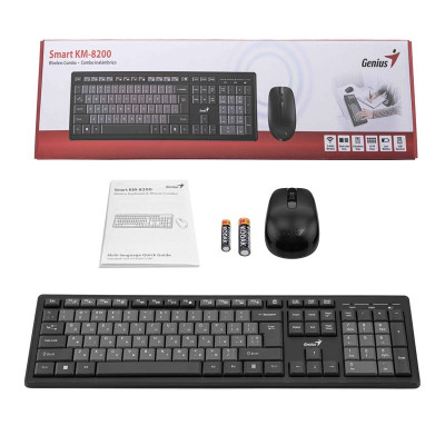 Комплект бездротовий Genius KM-8200 Black, Bluetooth / USB/Radio (USB)