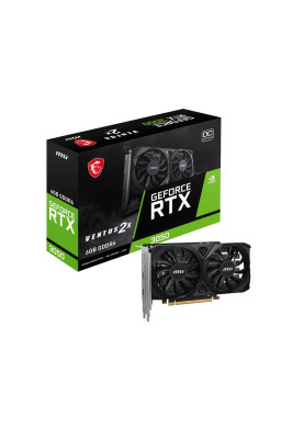 Відеокарта GeForce RTX 3050, MSI, VENTUS 2X E OC, 6Gb GDDR6, 96-bit, 2xHDMI/DP, 1492/14000 MHz (RTX 3050 VENTUS 2X E 6G OC)