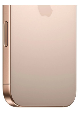 Смартфон Apple iPhone 16 Pro (A3293), Desert Titanium, 1Tb, Nano-SIM + eSIM, 6.3" (2622х1206, OLED, 460 ppi), A18 Pro (6 ядер), WiFi 7, Bluetooth 5.3, 5G, NFC, 48Mp/48Mp/12Mp + 12Mp, Type-C, iOS 18 (MYNW3SX/A)