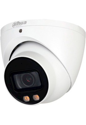 Камера HDCVI Dahua DH-HAC-HDW1500TP-IL-A (2.8мм), White, 2880x1620, 5 Мп, f=2.8 мм CMOS, ІЧ + видиме світло до 40 м, мікрофон, -40°C ~ +60°C, IP67