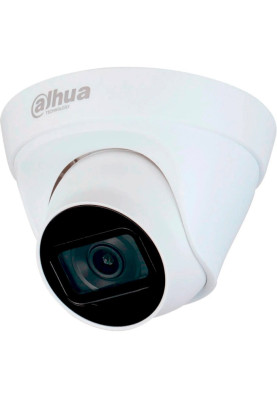 IP камера Dahua DH-IPC-HDW1230T1 (2.8мм), White, 1920x1080, 2 Mп, 1/2.8" CMOS, f=2.8 мм, H.264H, H.264B, IP67, Smart H.265 + / Smart H.264 +, ІЧ підсвічування 30 м, DC12В/PОE, -40°C ~ +60°C