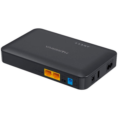 Джерело безперебійного живлення для роутера Marsriva KP2, Black, 10000 mAh (37Wh), 1xDC (9V/2.0A или 12V/1.5A), 1xDC (5V/2.1A), 1xUSB (5V/2.1A), PoE (24V/0.75A)